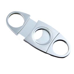 Stainless Steel Cigar Cutter Knife Portable Small Double Blades Cigar Scissors Metal Cut Cigar Devices Tools Smoking Accessories LT851