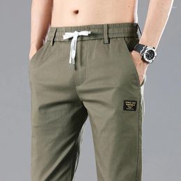 Men's Pants 2024 Chic Spring Summer Pure Cotton Casual Light Business Soft Series Breathable Not Easy To Fade Elastic