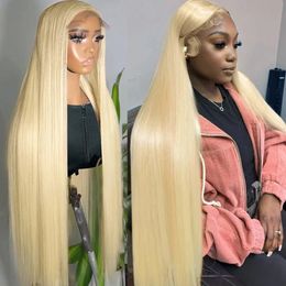 Cosdelu 250 Density 613 Honey Blonde 30 Inches Straight 4x4 13x6 HD Lace Front Wigs Human Hair Glueless 13x4 Lace Frontal Wig