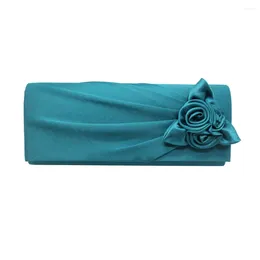 Evening Bags 2024 European Style Silk Handmade Rose Bag For Women Clutch Purse Luxury Lady Hand Dinner