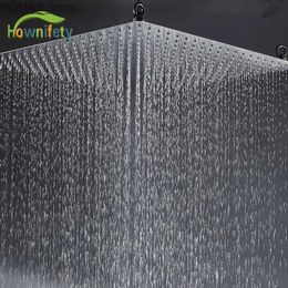 Bathroom Shower Heads 20 inch large shower head rain shower square bathroom shower accessories rotating stainless steel material ceiling installation Y240319