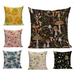 Pillow Upholstery Artistic Flower Cover European Style Pillowcase Home Decor 45x45 Sofa Throw Retro Floral Print E2219G