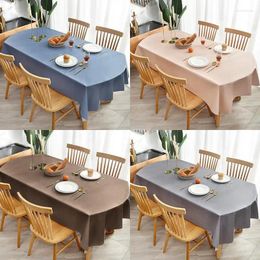 Table Cloth 2024 Pure Colour Waterproof And Oil Free XiCha Several Round