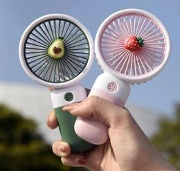 Handheld Mini Fan USB Rechargeable Cooling Fans Cute Portable Outdoor Travelling Fans Summer Small Pocket Fan Cartoon Mute Fans