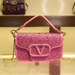 Shop design handbag wholesale retail Diamond Fashion Small Bag for Women 2024 New Trend Fashionable High Trendy Chain Shoulder