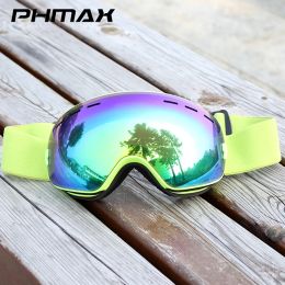 Goggles PHMAX Double Layer Anti Fog Ski Goggles UV400 Men Women Ski Glasses Snowboard poc glasses Motorcycle Goggles Winter Sports