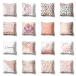 Pillow 1PCs Creative Personality Home Pink Roses Gold Polyester Cover Office