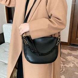 Totes Women's Bag 2024 Fashion One Shoulder Crossbody Small Chain Vintage Simple Pu Leather Package D695