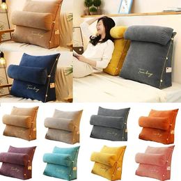 Pillow 45x45x20cm Cotton Triangle Case Sofa Bed Backrest Cover Back Lumbar Waist Ergonomic Pillows With Have Filler