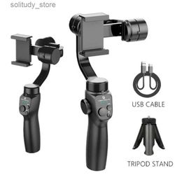 Stabilisers 3-axis handheld universal joint Stabiliser mobile tripod camera selfie stick for Tiktok Vlog real-time video recording Q240320