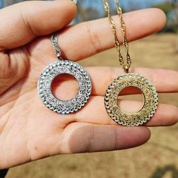 Personalised Arab Muslim Pendant Necklace 18k Gold Plated Tar Free Stainless Steel Diamond Set Fashion Jewellery