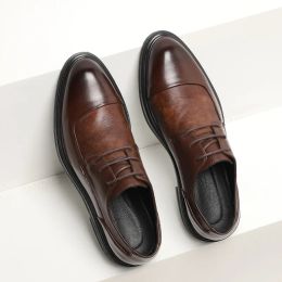 Boots Oxford Mens Dress Shoes Formal Business Laceup Full Grain Leather Minimalist Shoes for Men men dress shoes