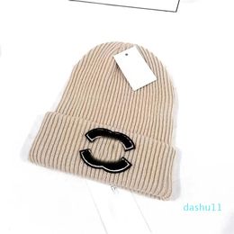 10Color Designer Brand Double Letters Hats Fashion Men's And Women's Beanie Fall/winter Thermal Knit Hat Ski Brand Bonnet Plaid Skull Hat Luxury