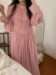 Casual Dresses E Streetwearmaxi Es For Women Rsvppap Officials Store Spring French Gentle Break Pleated Super Fairy Two-Piece Midi Th