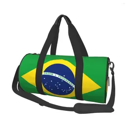 Outdoor Bags Brazilian Flag Sport Cool Fashion Large Capacity Gym Bag Men's Design Handbag Travel Training Vintage Fitness