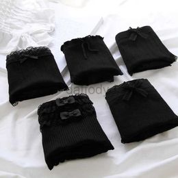 Women's Panties 5Pcs/Set Cotton Panties Sexy Lace Underwear Black Style Womens Cotton Lingerie Female Girls Briefs Shorts Pantys Underpants 24323