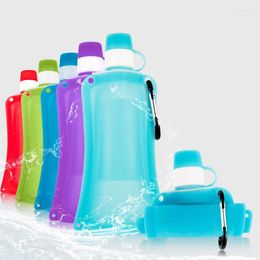 Water Bottles Portable Silicone Folding Bag Outdoor Sports Bottle Cup Children's Insulated