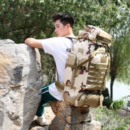 Backpack Outdoor Camouflage Men Hiking Bag Camping Large Capacity Waterproof Military Travel