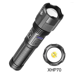 Flashlights Torches Most Powerful LED USB Rechargeable Torch Light High Power Tactical Lantern Long S Hand Lamp For Camping