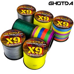 Lines GHOTDA 1000M 500M 300M New 9 Strands Braided Fishing Line Super Strong Smooth Multifilament PE Line 20100lb