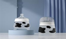 Silicone Baby Feeding Bottle Cute Cow Imitating Breast Milk For born Infant Anti colic Anti choking Supplies 285 H16754219