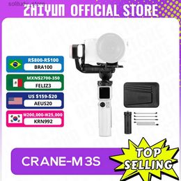 Stabilisers Zhiyun Official Crane M3S 3-axis Camera Universal Joint Stabiliser Quick Release Bluetooth Shutter Control Mirrorless Camera ZVE10 Q240319