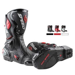 HBP Non-Brand PRO-BIKER Speed Motocross Boots Motorcycle Enduro Riding Moto ADV Botas Tiger Motorboats Shoes Racing Mens MTB Downhill