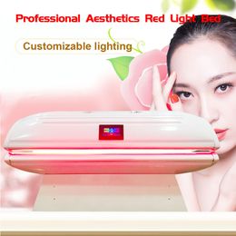 PDT Multi Wavelength Bio Laser Therapy Bed 630nm 660nm 635nm 810nm 850nm 940nm Photobiomodulation LED Red Light Therapy Bed For Full Body Wellness