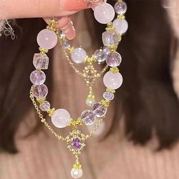 Bangle 1Pc Fashion Bracelet Cosplay Purple Beaded For Women Chain Pendant Anime Jewelry Accesorios