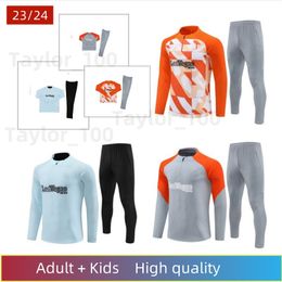 2023 2024 Iinter milanS football Tracksuit training suit IBRAHIMOVIC LAUTARO Long-sleeved half-pull tracksuit for men and children