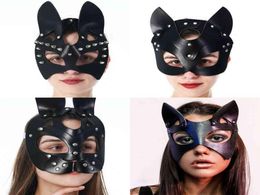 Sexy Toys Sex Mask Half Mask Party Cosplay Punk Slave Props PU Leather SM Mask BDSM Bondage Adult Play Masks Sex Toys For Women5052807