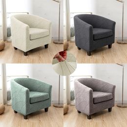 Chair Covers Jacquard Tub Cover Stretch Spandex Armchair Club Sofa Slipcover For Living Room Couch With Seat Cushion