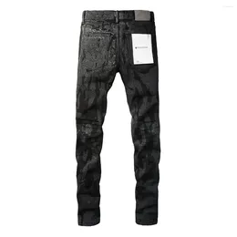 Women's Pants Purple Brand Jeans Fashion High Quality Denim With Personalised Repair Low Raise Skinny Coating Texture
