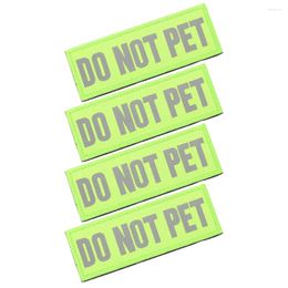 Dog Collars 4 Pcs Service Patches Tags Eye Mask Training Pet Harness For Nylon Reflective Blindfold