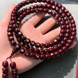 Strand Cinnabar For Xingyue Bodhi Inlaid Multi-Character Buddha Beads 108 Old Bracelet