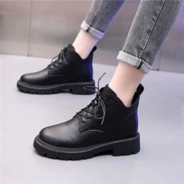 Boots New Arrival Women's Short Boots Autumn Fashion Casual Female Shoes British Style Leisure Leather Comfortable Ladie Ankle Boots