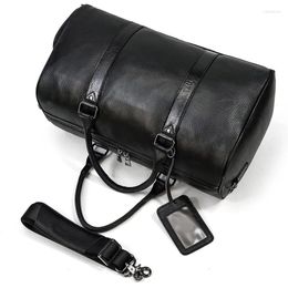 Duffel Bags 2024 Cowhide Genuine Leather Travel Luxury Men Large Capacity Portable Male Shoulder Brand Vintage Duffle