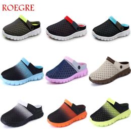 Boots Summer Men sandals Colourful couples beach Shoes breathable comfort mesh thick bottom slippers Man Baotou hole shoes large 3546