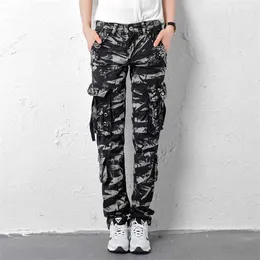 Women's Pants Fashion Large Size Womens Cotton Cargo Casual Running Mountaineer Girl Straight Overalls Trousers G452