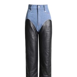 Cc2229 Kimshein New Fashion Factory Drop Shipping Bulk Wholesale Sexy Hole Long Pants Womens Jeans