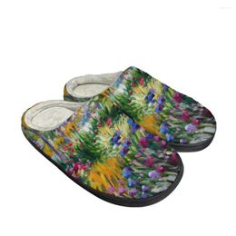 Slippers Cartoon MONET Fashion Cotton Custom Mens Womens Sandals Plush Casual Keep Warm Shoes Thermal Comfortable Slipper