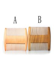 Customized Engraved Your Logo Wooden Comb Antistatic Hair Beard Comb Pocket Wood Combs Dense tooth perforated strainer4779631