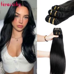 Weaves Weaves Veravicky Straight Human Hair Bundles Brazilian Remy Human Hair Sew In Weft Straight 14"26" 100G Natura Hair