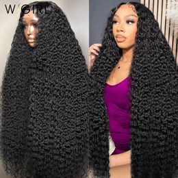 Synthetic Wigs Synthetic Wigs Loose Deep Wave 13x6 HD Lace Front Human Hair Wig Brazilian For Women Curly Water Wave Wigs Human Hair 5x5 Closure Glueless Wig 240327