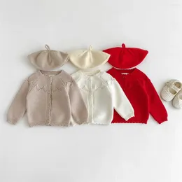 Jackets Born Baby Boy Girl Clothes Knitted Sweater Top For Infant Kids Coat Autumn Winter Cardigan Jacket Long Sleeve Children's