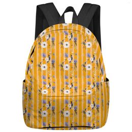 Backpack Flowers Foliage Lines Women Man Backpacks Waterproof Travel School For Student Boys Girls Laptop Book Pack Mochilas