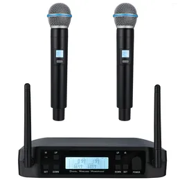 Microphones 2 Pcs Wireless Vocal Microphone Karaoke Microphone(UK Plug)