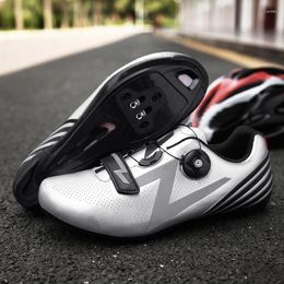 Cycling Shoes Men Women Breathable Self-Locking Road Bike Sneakers Rubber Sole Bicycle Racing Sports Plus Size 36-46