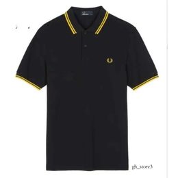 fred Polo Shirt New Designer Business T-shirt Fred Perry 2023 Fashion Luxury Classic Summer Cotton Ear of Wheat Short Sleeve Mens and Women 24