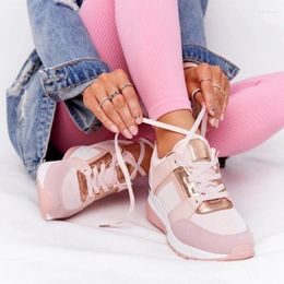 Casual Shoes Sneakers Women 2024 Lace-Up Wedge Sport For Vulcanised Platform Ladies Sneaker Tennis Female Zapatos De Mujer